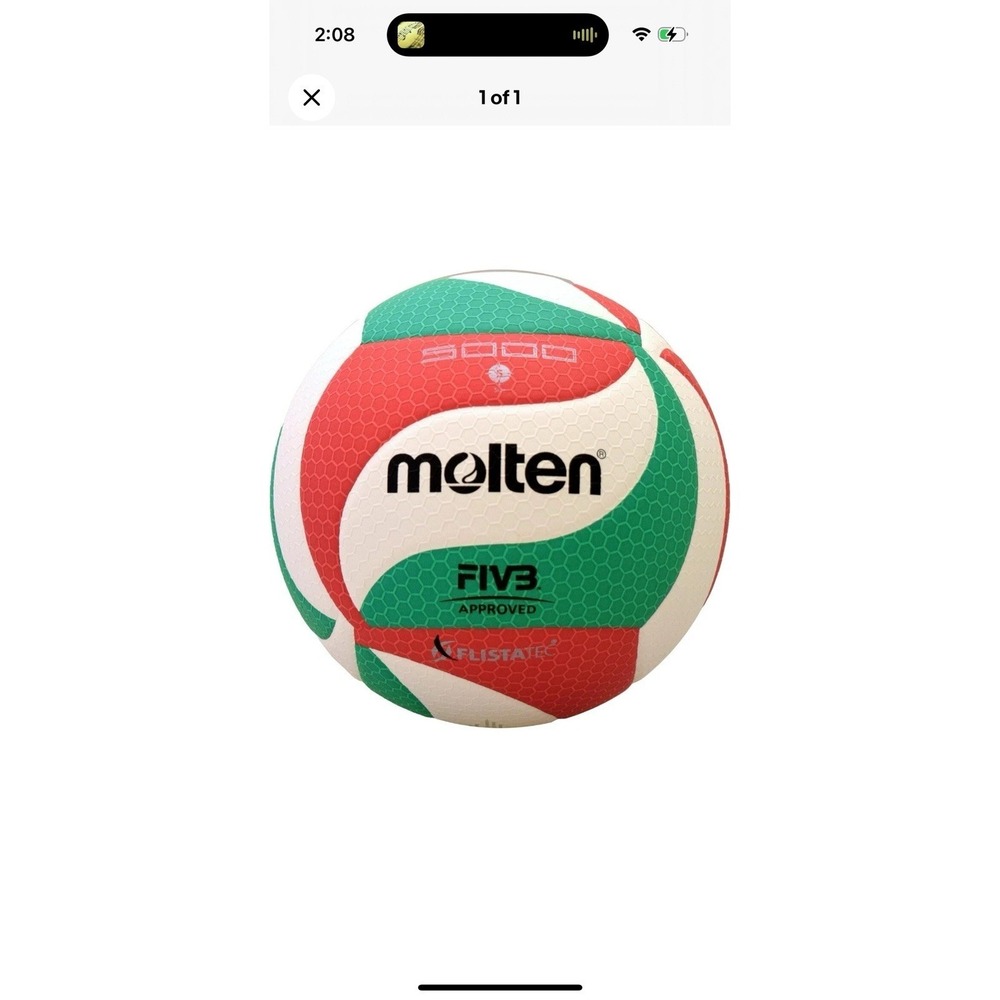 Molten Volleyball V5M5000 FLISTATEC PU Leather, Official Size 5 FIVB Approved